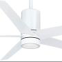 Minka-Aire F828-WHF Symbio 56 Inch Ceiling Fan with Integrated LED Light and DC Motor in Flat White Finish