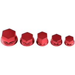 Anauto 30Pcs Motorcycle Motorbike Screw Nut Bolt Cap Cover Decoration for Yamaha for Kawasaki for Honda(Red)