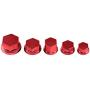 Anauto 30Pcs Motorcycle Motorbike Screw Nut Bolt Cap Cover Decoration for Yamaha for Kawasaki for Honda(Red)