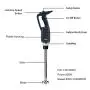 Li Bai Commercial Immersion Blender 20 Heavy Duty Hand Blender For Home Restaurant Hand Emersion Blenders Electric Stick Blender with Speed Control 500W Motor Removable Shaft 2500rpm to 15000rpm