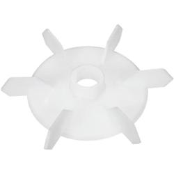 uxcell Motor Fan Blade 140mmx16mm D Shape Bore White Engineering Plastic with 6 Vanes