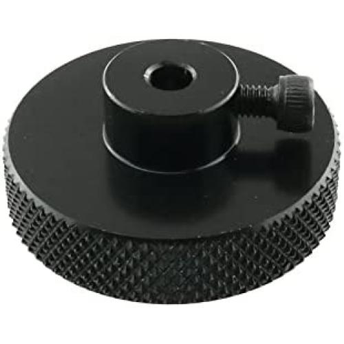 E-outstanding Black Aluminum Alloy Positioning Handwheel with 5mm Diameter Internal Hole for 3D Printer 42 Stepper Motor
