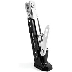 Motorcycle Kickstand, Universal Aluminum Alloy Kickstand Foot Side Stand Adjustable Tripod Holder for Scooter Modified Motor (Silver)