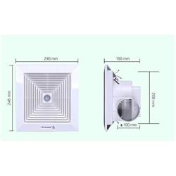 JAHH Ventilation Fan Ventilation Fan Bathroom Garage Exhaust Fan Ceiling and Wall Mount Exhaust Fan for Kitchen/Bathroom, Super Silent, Strong Exhaust