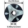 285753A Motor Coupling Kit Replacement Part Fit for Washing Machine, Compatible with Parts 3352470, 62693, 285140, 285743, AH1485646, PS1485646(Pack of 2)