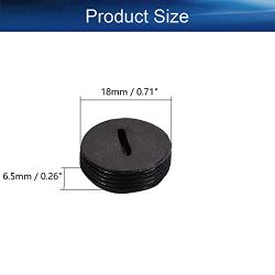 Heyiarbeit Carbon Brush Holder Caps 18mm O.D. 6.5mm Thickness Electric Motor Brush Cover Plastic Fitting Thread Black 10pcs