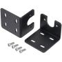MECCANIXITY Motor Mounting Bracket Motor Holder 52x50x41mm Black with Screws for Motor 2 Pack