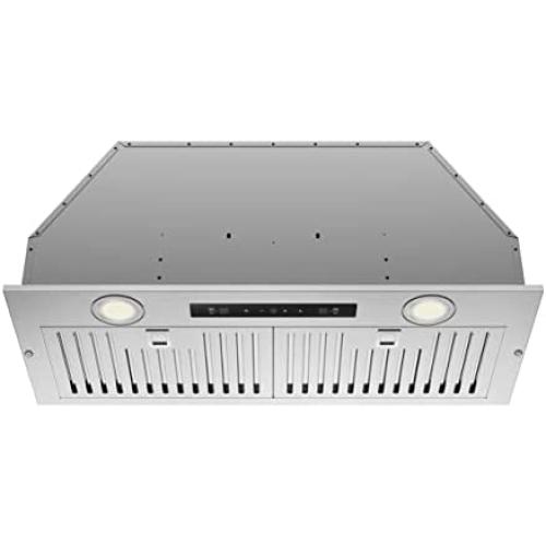 Insert 30inch Range Hood with 800CFM, DC Motor, EVERKITCH, Built in Stove Hood, Stainless steel Filter, Kitchen Vent Hood with 6 Speeds Gesture and Touch Control