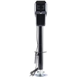 Bastion Premier Power Tongue Jack | Electric or Manual Operation | 3500LB Capacity A-Frame | 12V Power | Front-Facing LED Light | for Trailers, Campers, Boats, RVs, & More