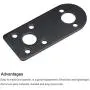 MECCANIXITY Motor Mounting Bracket Motor Mounting Holder Base 61x26mm Black Steel for Motor