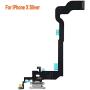 Johncase OEM Charging Port Dock Connector Flex Cable + Microphone + Vibrating Motor Buckle Replacement Part Compatible for iPhone X All Carriers (Gray)