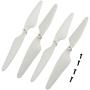Upgraded Propellers Three Blades Two Blades Main Blade Propeller Motors with Metal Gears for Hubsan H502E H502S Drone Replacement CCW CW RC Quadcopter Spare Parts Set (White)