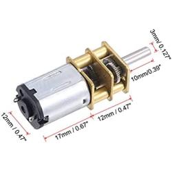 MECCANIXITY DC3V 5RPM DC6V 10RPM Micro Gear Box Speed Reduction Motor Electric Geared Motors with 2 Terminals