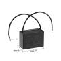 uxcell Ceiling Fan Capacitor CBB61 14uF 250V AC 2 Wires Metallized Polypropylene Film Capacitor 47x34x22mm for Electric Fan Pump Motor Generator 3Pcs