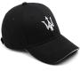 ARKOSKNIGHT Adjustable Embroidered Baseball Caps Maseretti-Logo Racing Motor Hat Fashion Street Dancing Sports Travel(Black)