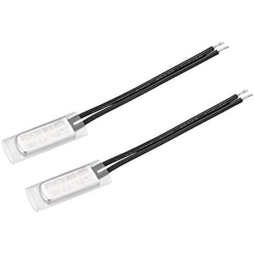 uxcell KSD9700 Thermostat, 45°C Normally Open Temperature Switch Thermal Switch, N.O 5A Metal Temperature Controller 2pcs