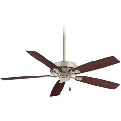Minka-Aire F551-PN Watt 60 Inch Energy Star Rated Ceiling Fan with DC Motor and 4 Speed Pull Chain in Polished Nickel Finish