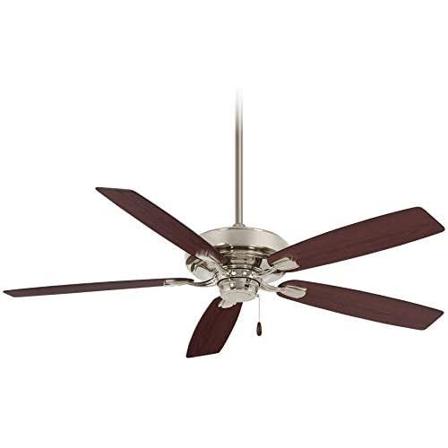 Minka-Aire F551-PN Watt 60 Inch Energy Star Rated Ceiling Fan with DC Motor and 4 Speed Pull Chain in Polished Nickel Finish