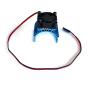 DEVMO Alloy Heat Sink Heatsink with 5V Cooling Fan for 1/10 Car 540 550 3650 Size Brushless Engine Motor Remote Control Car Truck Buggy Crawler Blue