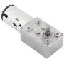 sourcing map Worm Gear Box Reduction Motor DC 12V 170RPM 6mm Shaft High Torque 70JSX69-395 Silver Tone