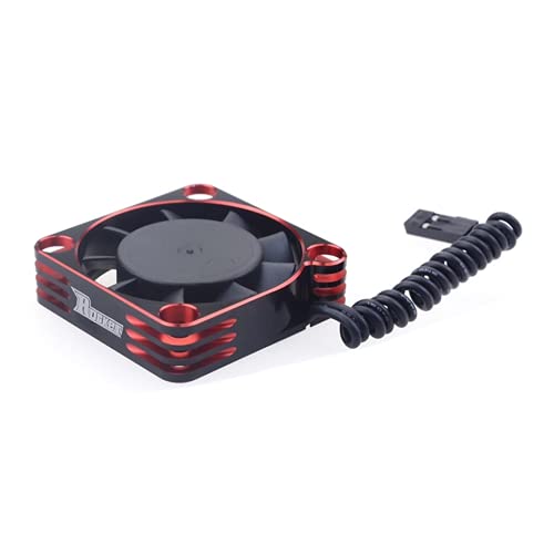 Surpass Hobby Rocket 40mm Aluminum Cooling Fan 16000RPM JST Plug for 1/10 1/8 4068 4092 4074 Brushless Motor RC Car Red
