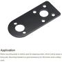 MECCANIXITY Motor Mounting Bracket Motor Mounting Holder Base 61x26mm Black Steel for Motor