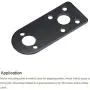 MECCANIXITY Motor Mounting Bracket Motor Mounting Holder Base 61x26mm Black Steel for Motor