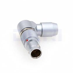 DRRI 0B FSG 2 Pin Rotatable Adjustable Right Angle Circular Push-Pull Male Plug for Teradek Bond (2Pin, FSG)
