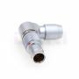 DRRI 0B FSG 2 Pin Rotatable Adjustable Right Angle Circular Push-Pull Male Plug for Teradek Bond (2Pin, FSG)