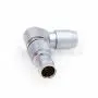 DRRI 0B FSG 2 Pin Rotatable Adjustable Right Angle Circular Push-Pull Male Plug for Teradek Bond (2Pin, FSG)