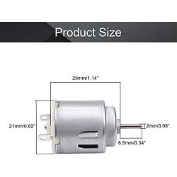 Fielect 1Pcs DC Motor 1.5-6V 5000-20000RPM Micro Motor Mini Motor Electric Motor Round Shaft for RC Boat DIY Airplane Toys Model DIY Hobby