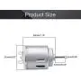 Fielect 1Pcs DC Motor 1.5-6V 5000-20000RPM Micro Motor Mini Motor Electric Motor Round Shaft for RC Boat DIY Airplane Toys Model DIY Hobby