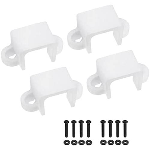 MECCANIXITY Motor Mounting Bracket Motor Base 11.5mm White with Screws Nuts for N20 Micro Gear Motor 4 Pack