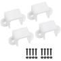MECCANIXITY Motor Mounting Bracket Motor Base 11.5mm White with Screws Nuts for N20 Micro Gear Motor 4 Pack