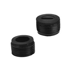 Heyiarbeit Carbon Brush Holder Caps 14mm O.D. 9.7mm Thickness Electric Motor Brush Cover Plastic Fitting Thread Black 2pcs