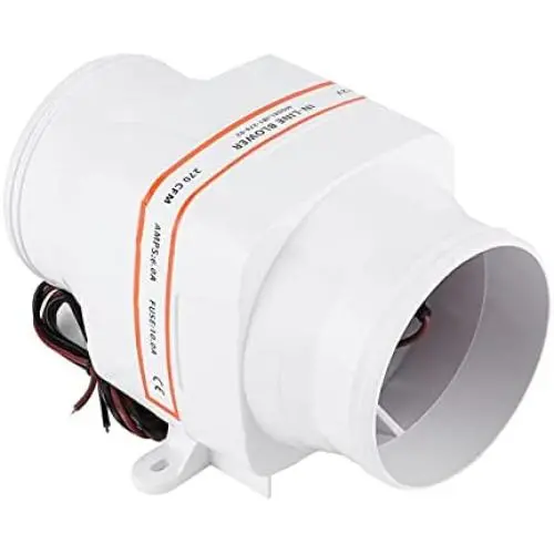 Acouto Bilge Air Blower 12V 4inch 270CFM in‑Line Marine Bilge Air Blower 4