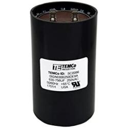 TEMCo 630-750 uf/MFD 220-250 VAC Volts Round Start Capacitor 50/60 Hz AC Electric - Lot -1