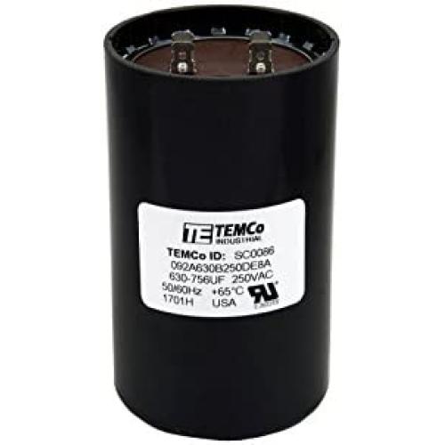 TEMCo 630-750 uf/MFD 220-250 VAC Volts Round Start Capacitor 50/60 Hz AC Electric - Lot -1