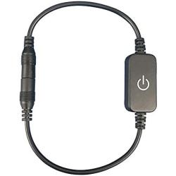 inShareplus LED Mini Touch Dimmer Switch, Stepless Adjustable Brightness, Easy Operate, Widely Use With LED Strip Lights, LED Under Cabinet Lighting, LED Vanity Mirror Lights Kits, Black Version