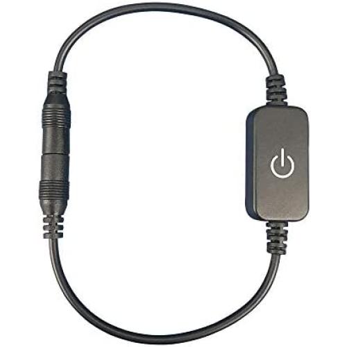 inShareplus LED Mini Touch Dimmer Switch, Stepless Adjustable Brightness, Easy Operate, Widely Use With LED Strip Lights, LED Under Cabinet Lighting, LED Vanity Mirror Lights Kits, Black Version