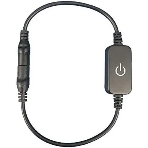 inShareplus LED Mini Touch Dimmer Switch, Stepless Adjustable Brightness, Easy Operate, Widely Use With LED Strip Lights, LED Under Cabinet Lighting, LED Vanity Mirror Lights Kits, Black Version