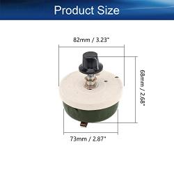 Heyiarbeit 200 Ohm 100W Ceramic Wirewound Potentiometer Linear Variable Rheostat Resistor with Knob for Light Dimmers Motor Speed Control 1pcs