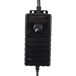 Zunate Universal Power Adapter, 24W 2A 3‑12V Adjustable Voltage Speed Regulation Switching Replacement Power Supply for LCD, LED Light Bar, Motor(Black)
