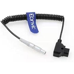Eonvic 7Pin Male to Dtap Power Cable Cam 7-Pin (5+2 Pin) to Dtap Lead Coiled Spring Cable for ARRI cforce RF cmotion/cPRO Camin Motor