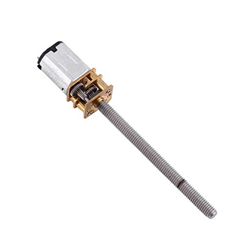 Thread Shaft Motor, DC 12V 400RPM N20 Micro Gear Motor with Long M4x55mm Lead Screw Reducer Thread Output Shaft 16mm Shaft with Gear Box