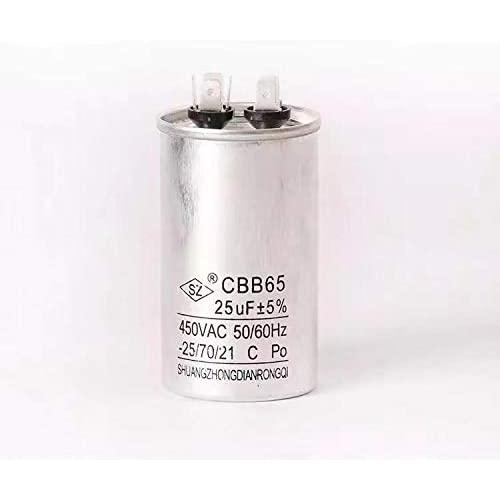 CBB65 Capacitor25UF Air Conditioner Capacitor Round Dural Motor Run Capacitor Withstand 450V AC