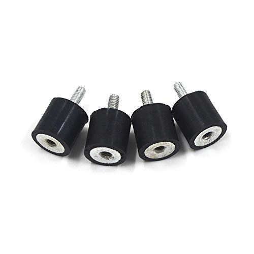 MY MIRONEY 4PCS M4 x 10mm Rubber Mounts 15 x 15mm Rubber Shock Absorber Rubber Vibration Isolator Mounts