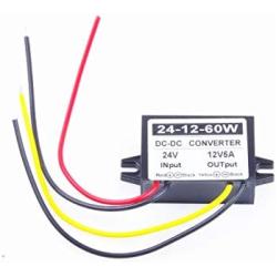 KNACRO DC-DC Buck Converter 24V to 12V 5A 60W Step-Down Module Car Power Supply Voltage Applicable to Automotive Appliances, LED Display, Motors, Fans