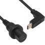Duttek USB C Panel Mount Cable, 270 Degree Gold Plated USB C Male to Female Mount Extension Dash Flush Cable, USB C Extension Cable for Car, Boat, Motorcycle, Truck .30cm/12inch