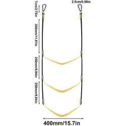 AIEX Boat Ladder, Boat Rope Ladder 3 Step Boat Rope Ladder Removable for Inflatable Boat Kayak Motorboat Canoeing